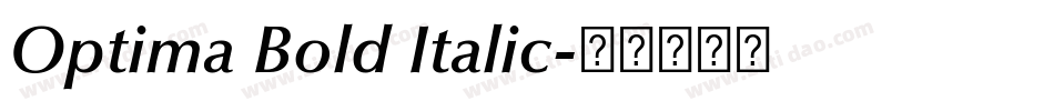 Optima Bold Italic字体转换